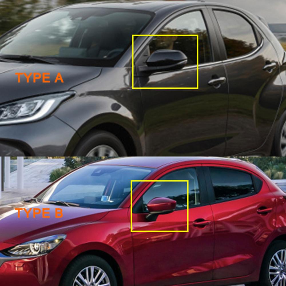 Black Carbon Chrome For Mazda 2 Demio 2015 - 2022 Accessories Car Side Mirror RearView Mirror Decoration Sticker Cover