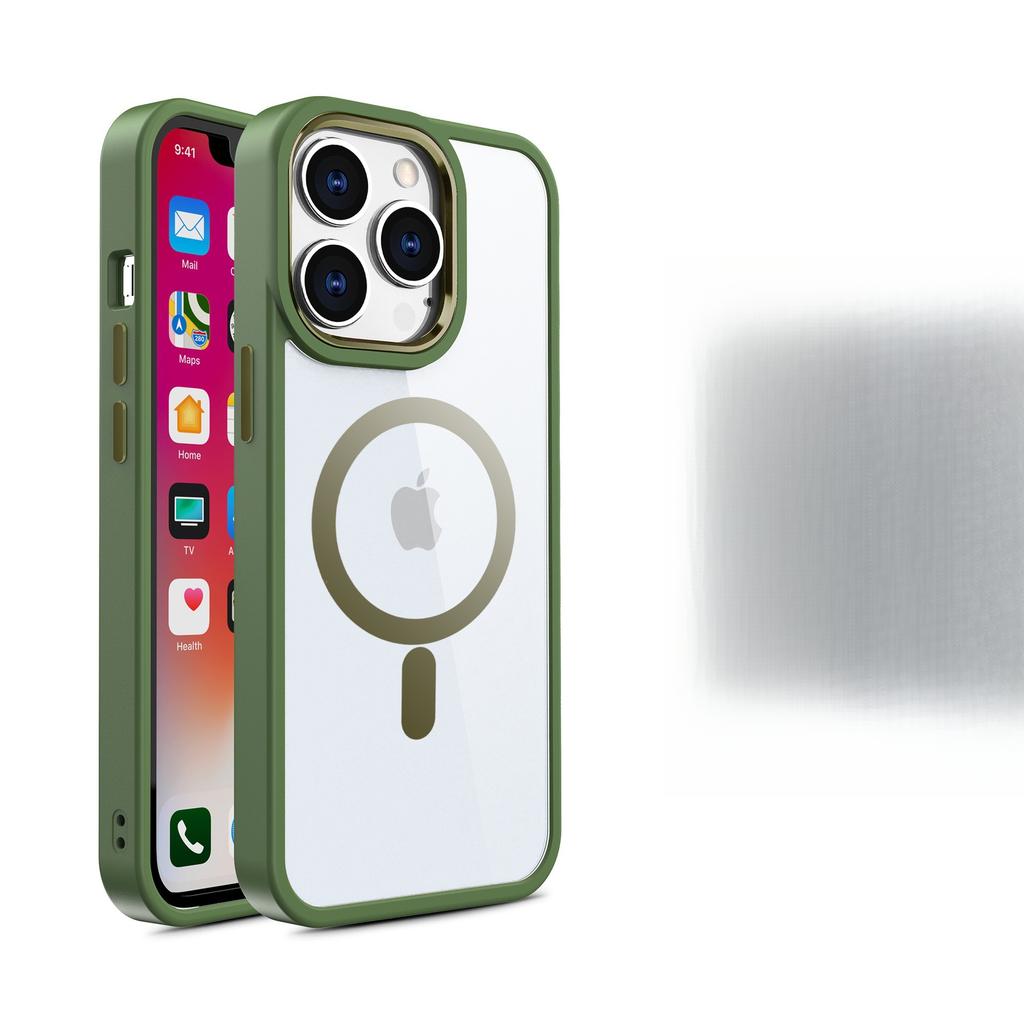 Applicable To IPhone 16pro Mobile Phone Case Magnetic Charging Apple 15Pro Metal Lens Anti-fall Protection Case