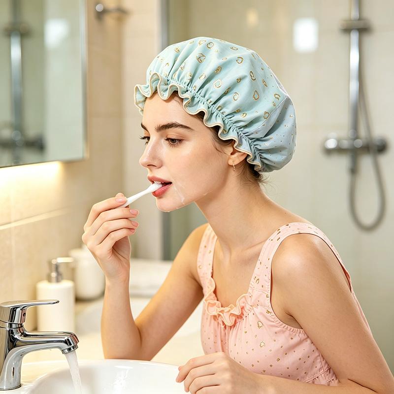 Shower Caps Waterproof Bathing Cap for Women Donuts for Hair Bonnet Douche Swimming Cap Shower Suit XYM004