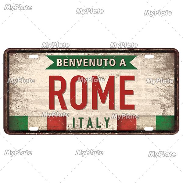 [MyPlate] Country City Style 15x30CM Plate Vintage Metal Sign Plaque Tin Sign Man Cave Decoration Bar Sign Club Poster Gift
