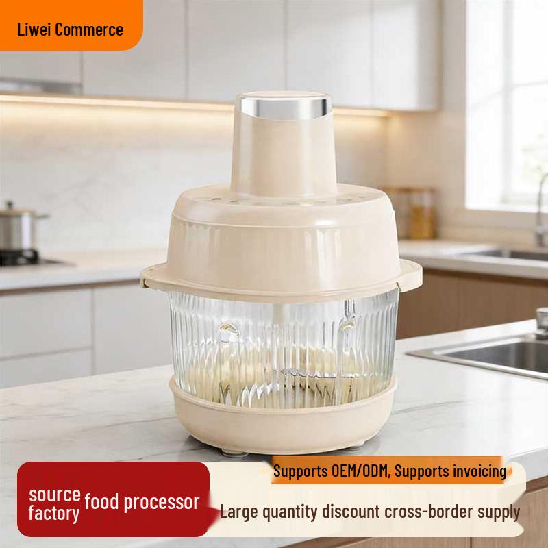 Fully Automatic Dough Mixer & Meat Grinder – Large Capacity Household Food Processor & Dough Maker 5L with one blade set белый