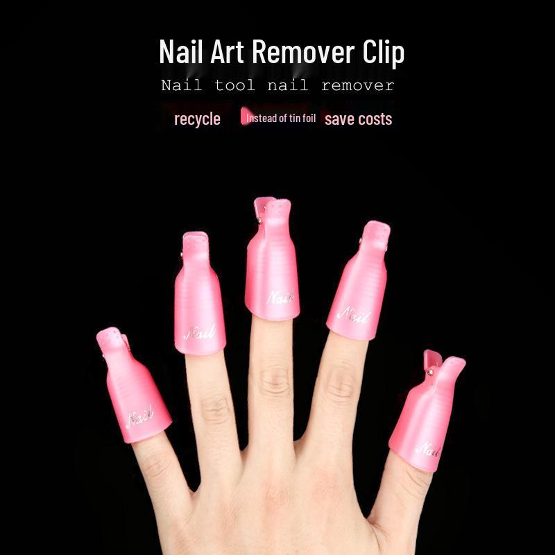 Nail Polish Remover Pack: Includes Clips, Cotton Towel, Phototherapy Remover, 10 Pieces