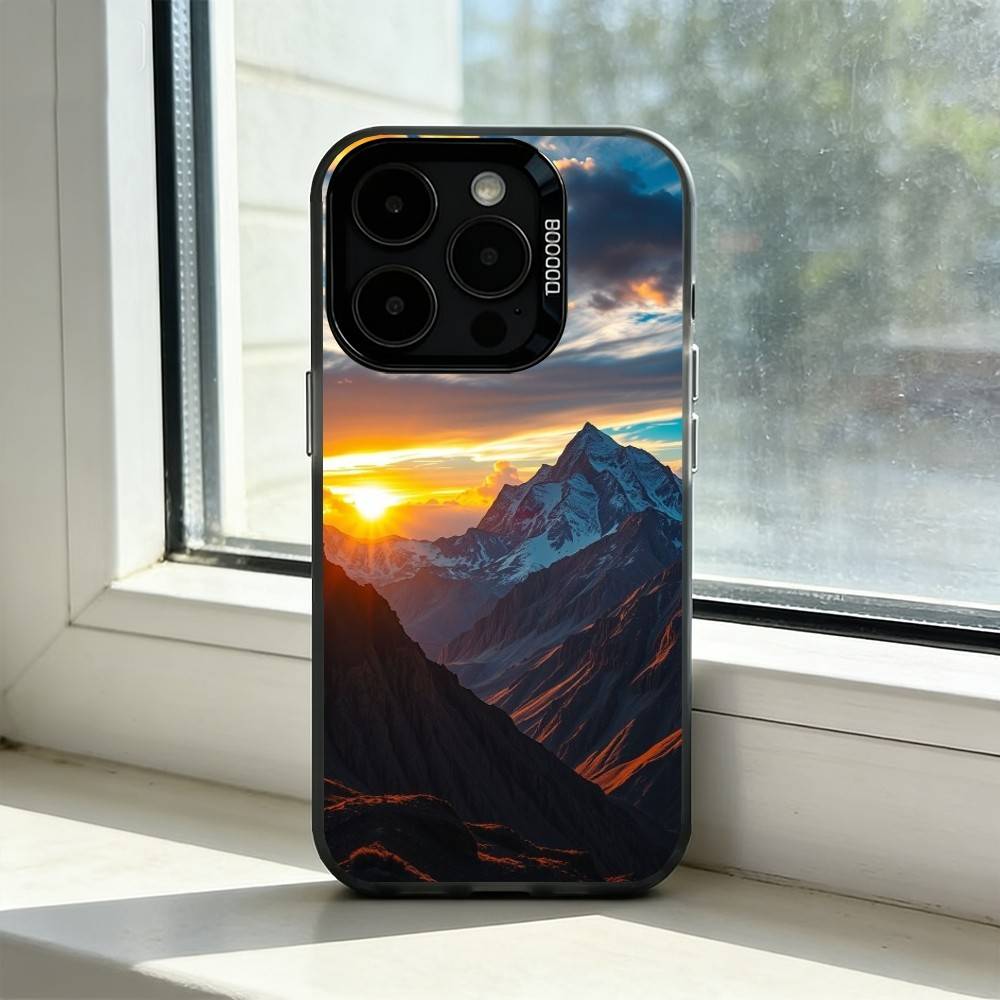 

Mountain Forest Sunlight Phone Case For iPhone 17,16,15,14,13,12,11 Plus,Pro Max,XS,Colorful Silver Black Cover iPhone15promax