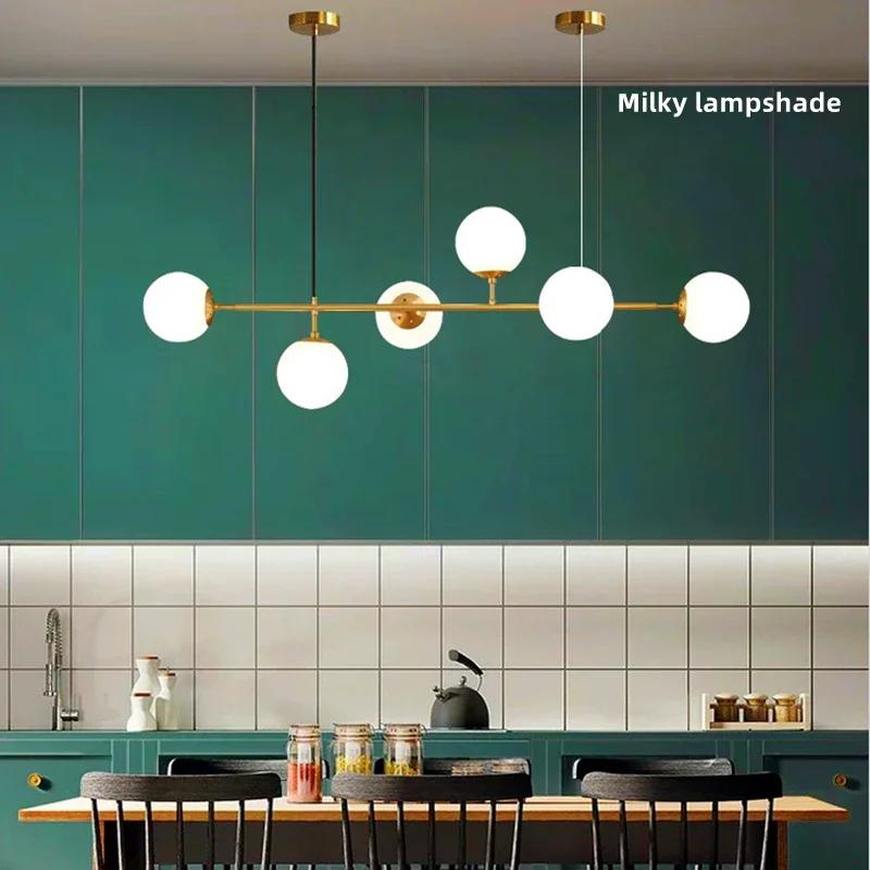 Glass Ball Lampshade Pendant Lights Loft Bar Lustre Kitchen Home Decoration Accessories Decor Living Room Hanging Lamp Fixture