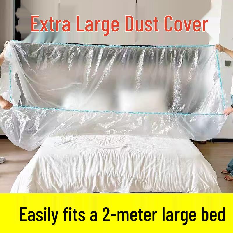 Transparent Elastic Dustproof Bed and Sofa Cover - Full Protective Oversized Furniture Shield