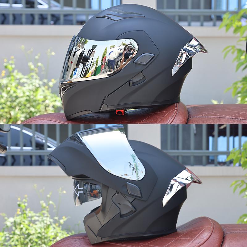 DOT Certified Modular Motorcycle Helmet Double Visor Design Men Women All Season High Strength ABS Comfortable Riding Helmet