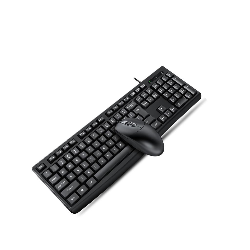Keyboard Mouse Combo USB Wired   Set Optical Ergonomic for Laptop PC Gaming Working