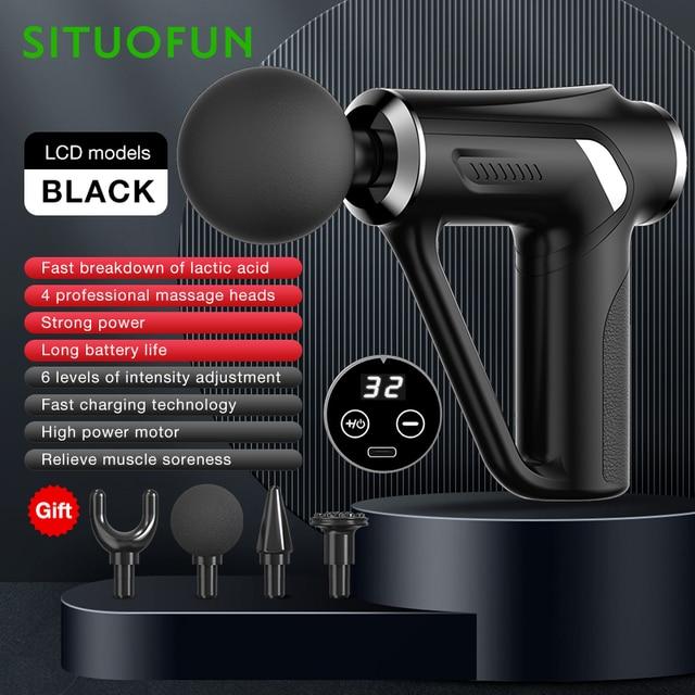 Massage Gun 32 Levels Deep Tissue Neck Body Back Muscle Sport Electric Pistol Massager Exercise Relaxation Pain Relief