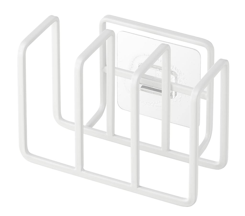 Yamazaki Jitsugyo 3086 filmkrok svampholder 3 rader hvit ca.. B12,5 x D7,5 x H8,5cm Platesvampholder Enkel installasjon