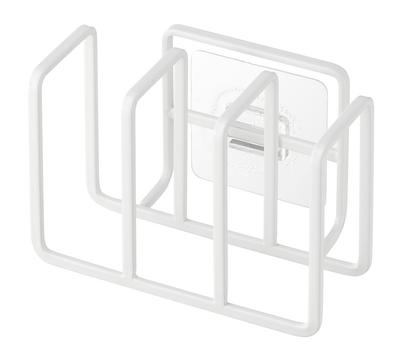 Yamazaki Jitsugyo 3086 Film Hook Sponge Holder 3 Rows White Approx. W12.5 X D7.5 X H8.5cm Plate Sponge Holder Easy Installation