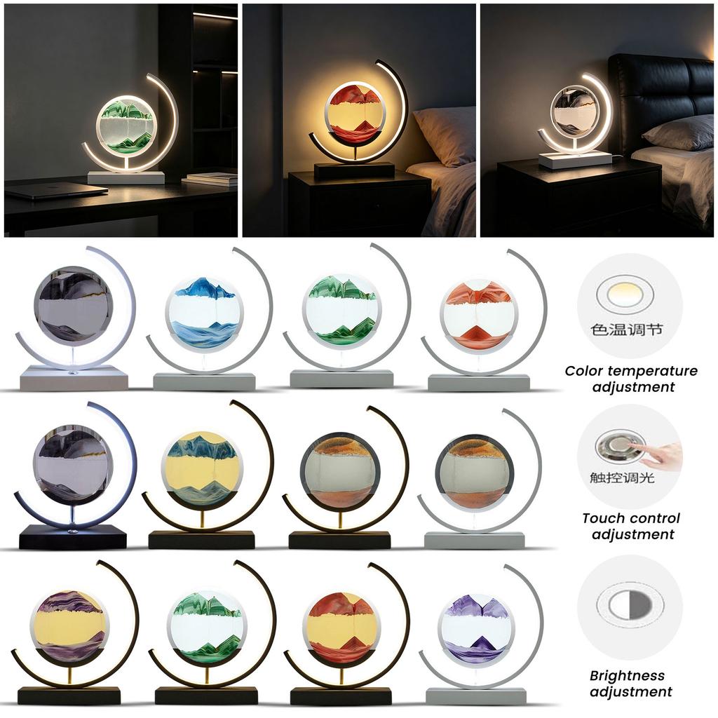 Control Night Light - 3 Color Changing Moving Lamp, Rechargeable LED Desk Decor for Bedroom