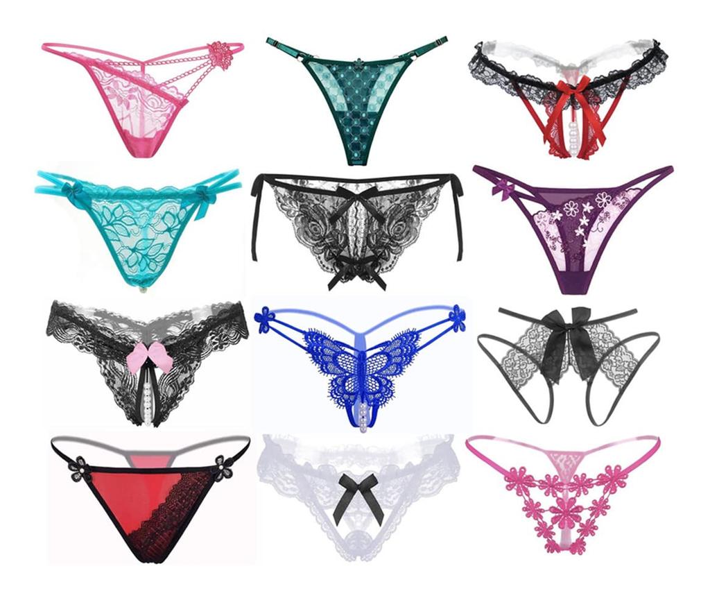 Sexy underwear for extreme revealing lace underwear mixed [BAOQISHAN] women, T-back pants, lingerie, perforated, see-through, panties, women's, cute,