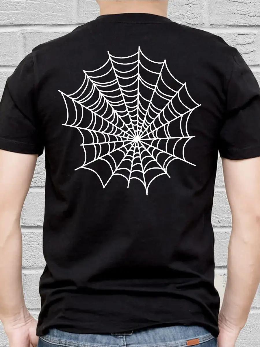 T-shirt with Spider web print on back 4XL