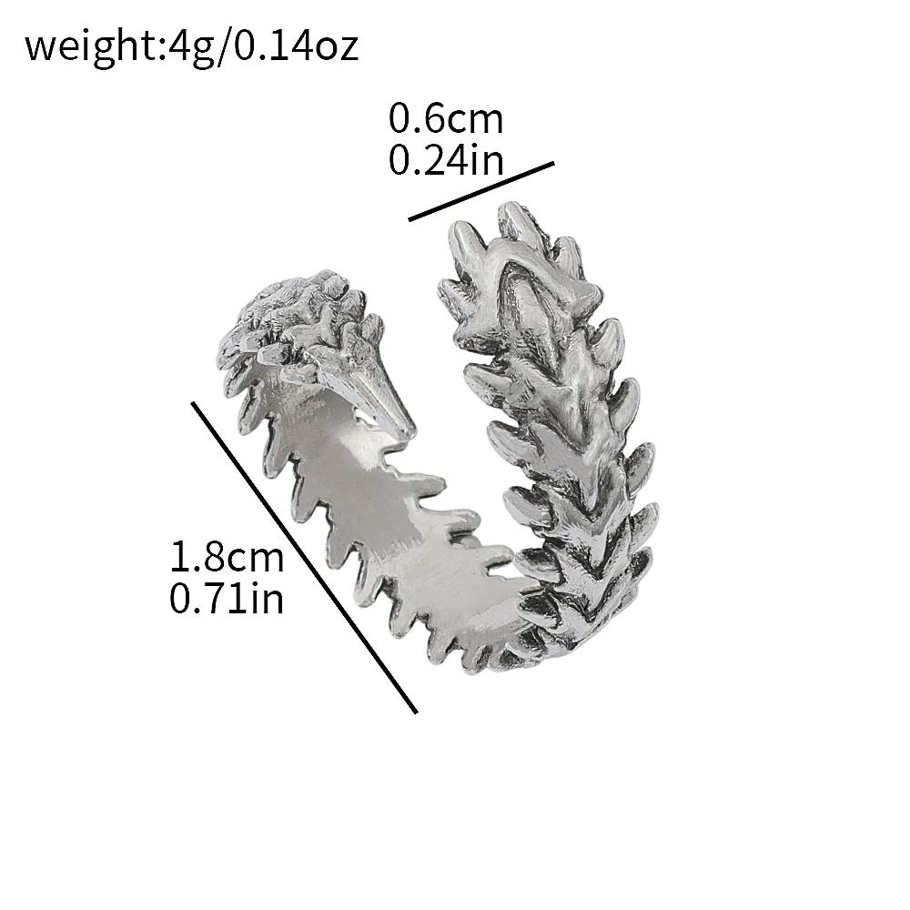 Vintage Punk Centipede Couple Ring Gothic Geometric Spine Five Finger Rings Hip Hop Hyperbole Anime Rings Accessories