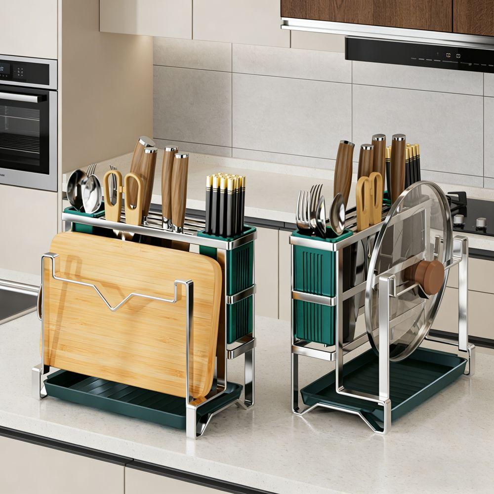 Rustproof Cutter Cutting Board Storage Rack Stainless Steel Cutter Holder  Cabinet
