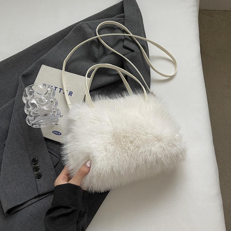 Autumn New Hair Bag Fashion Trend Women's Handbag Texture Large Capacity Small Square Bag Plush Bag