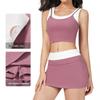 Completo da Yoga da Donna Transfrontaliero: Color Block Nude Feel, Vita Alta Costolata, Abbigliamento Sportivo Fitness Versatile