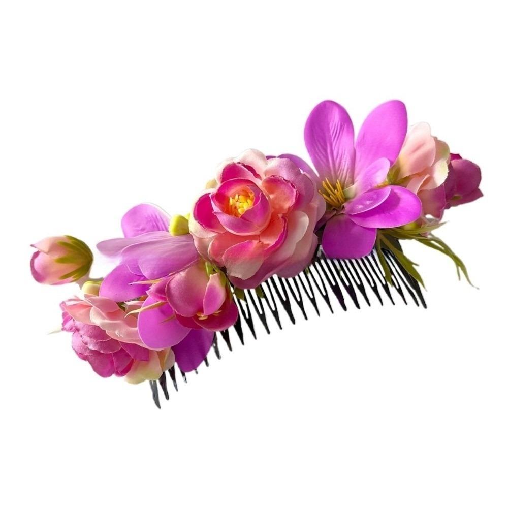 

Bohemian Thailand Flower Hairpin Sweet Thai Hair Accessories Side Clip Flower Hair Comb Headwear Style3