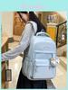 Unisex Casual Backpack With Waterresistant Twill Fabric For School And Travel