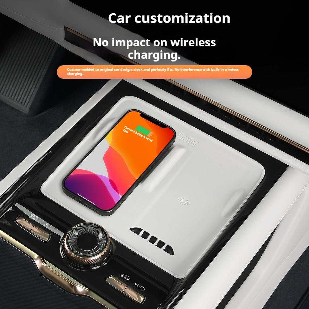 Fit For LYNK & Co 900 2025+ Car Specialized Wireless Charging Pad Center Console Non Slip Silicone Pad Interior Decoration