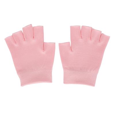 1 Paar Halbfinger Gel-Handhandschuhe Feuchtigkeitsspendend Entfernen Rissige Haut Wiederverwendbare Gel-Fingerlose Handschuhe