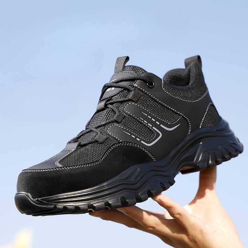 

Man Safety Shoes for Work Safety Boots Breathable Steel Toe Puncture Proof Sport Work Sneakers Construction Tactical Boots 46