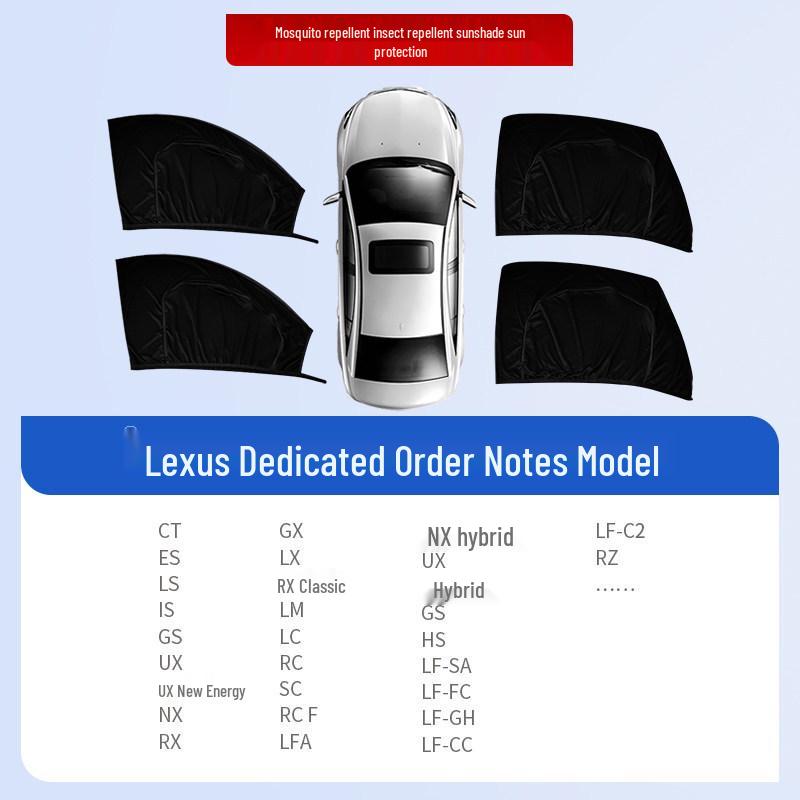 Car Window Sunshade & Anti-Mosquito Mesh Curtain for Privacy and Insect Protection