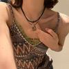 Peace Buckle Pendant Necklace Vintage Clavicle Chain Necklace Fashion Jewelry