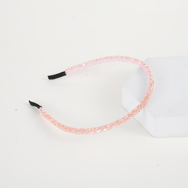 Korean Japan Style Handmade Beaded Super Sparkly Double Row Crystal Hairband Crystal Rhinestone Headbands for Women Girls