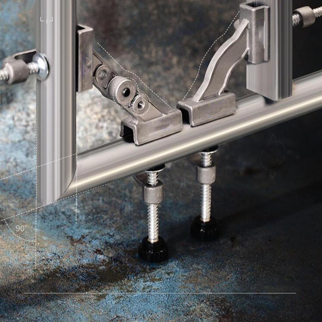 Rechtwinklige Eckzwinge Aluminium Tragbar mit schwenkbarem Kiefer Verstellbares Rohr für Papa Schrank