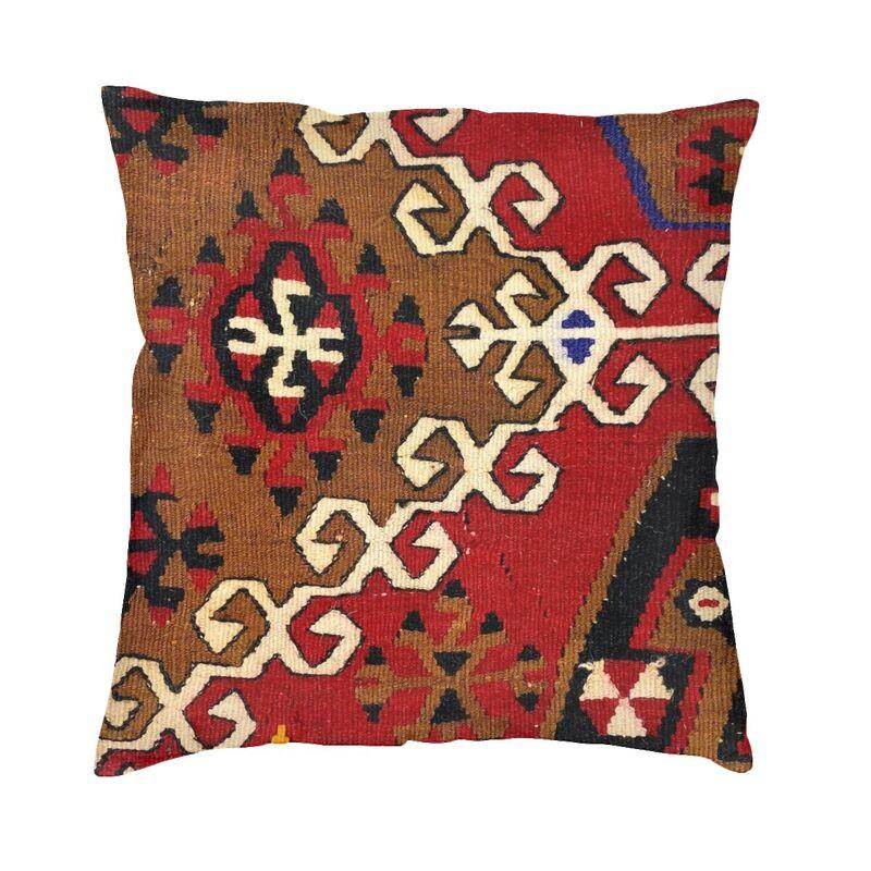 Aksaray Antique Turkish Kilim Square Pillow Cover Decoration Boho Bohemian Ethnic Persian Tribal Cushion Cover Throw Pillow