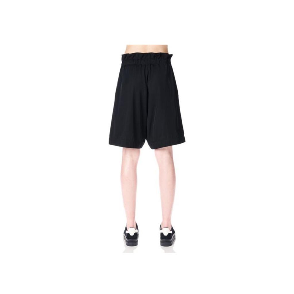 Y-3 FW22 Solid Color Irregular Casual Drawstring A-Line Shorts Men Shorts Black H63040