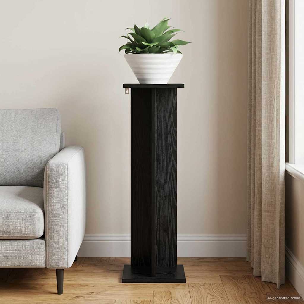 Plant Stand Black Oak 25 x 25.5 x 80.5 cm