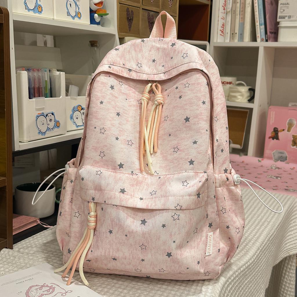 Schulranzen Koreanisch klein frisch Schulranzen weiblich Mittelschüler einfach Stern Rucksack leicht große Kapazität High School Rucksack