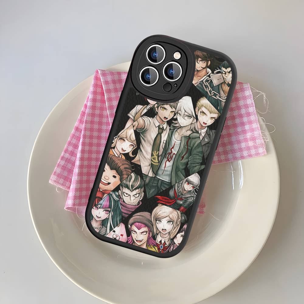 Anime Game D_DanganRonpaS Leather Phone Case For IPhone 15 14 13 Pro Max 12 11 16 Plus Phone Cover