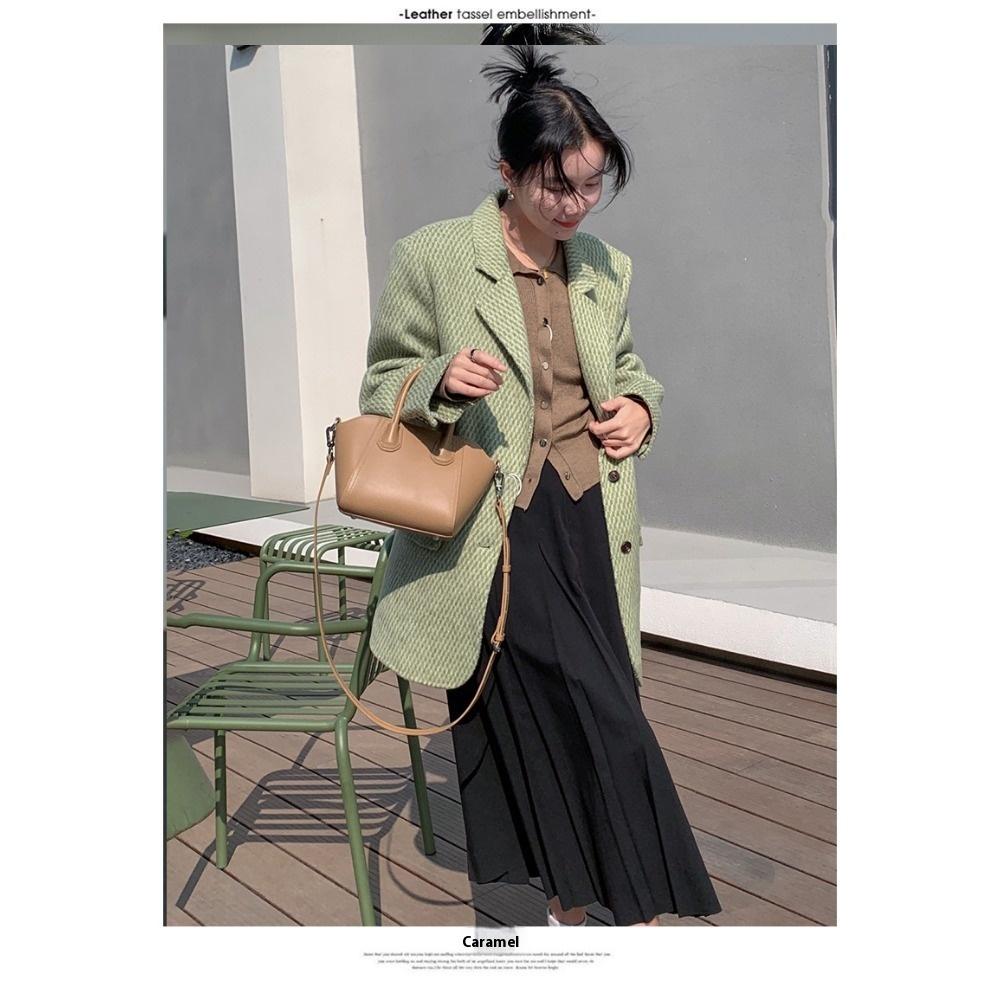 Niche Handbag Wing Bag Temperament Cowhide Large Capacity Commuting Shoulder Dumpling Bag Messenger Bag Women