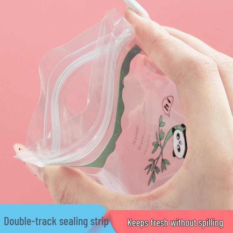 150ml Stand-Up Breast Milk Storage Bags, Disposable, Large Capacity, Fresh-Keeping, English Version.