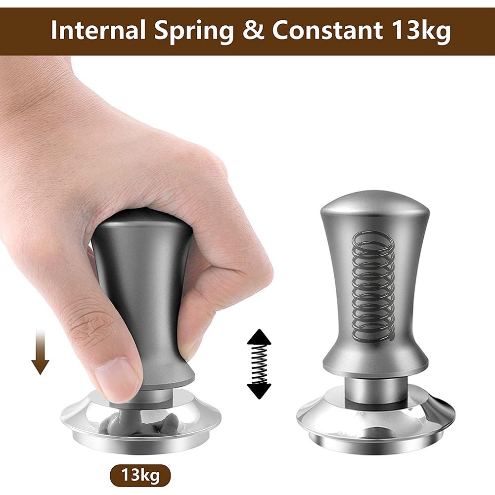 ABBY-Coffee Tamper, Espresso Tamper, Premium Barista Tamper With Calibrated Spring, Stainless Steel Base Tamper