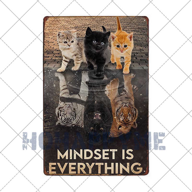 Lustiges Katzen-Vintage-Metallschild, Teller, Dekoration, Hausmalerei, Wohnzimmer, Tierhandlung, Poster, Wand, Retro-Dekor, Kunstplakate, 20 × 30 cm