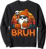 Bruh Ghost Halloween Cute Ghost Trick Or Treat Fun Unisex Crewneck Sweatshirt