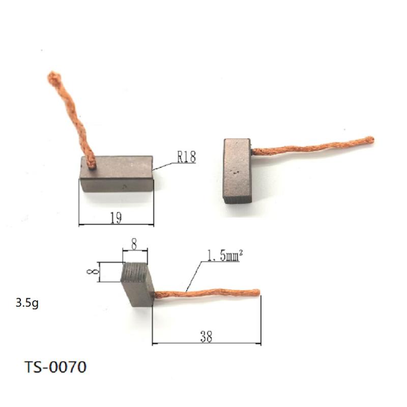 4Pcs Diy Accessories Motor Carbon Brushes Set For Electric Motor Replacement Parts 8X8X19Mm Power Tool