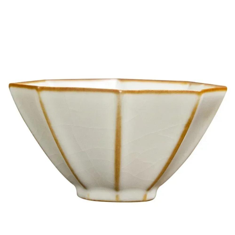 Ru Kiln Kung Fu Tea Cup, Master Cup, Single Cup, Gracked Glaze Cups, Ru-Porcelain Tea Bowl, Ceramic Large 100ml