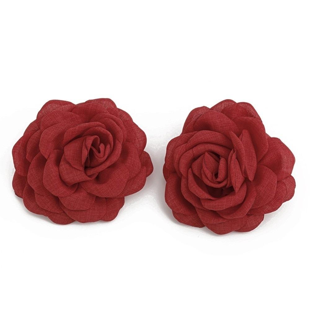 

1 Pair Elegant Statement Pierced Earrings Large Simulation Petals Earrings Women Jewelry