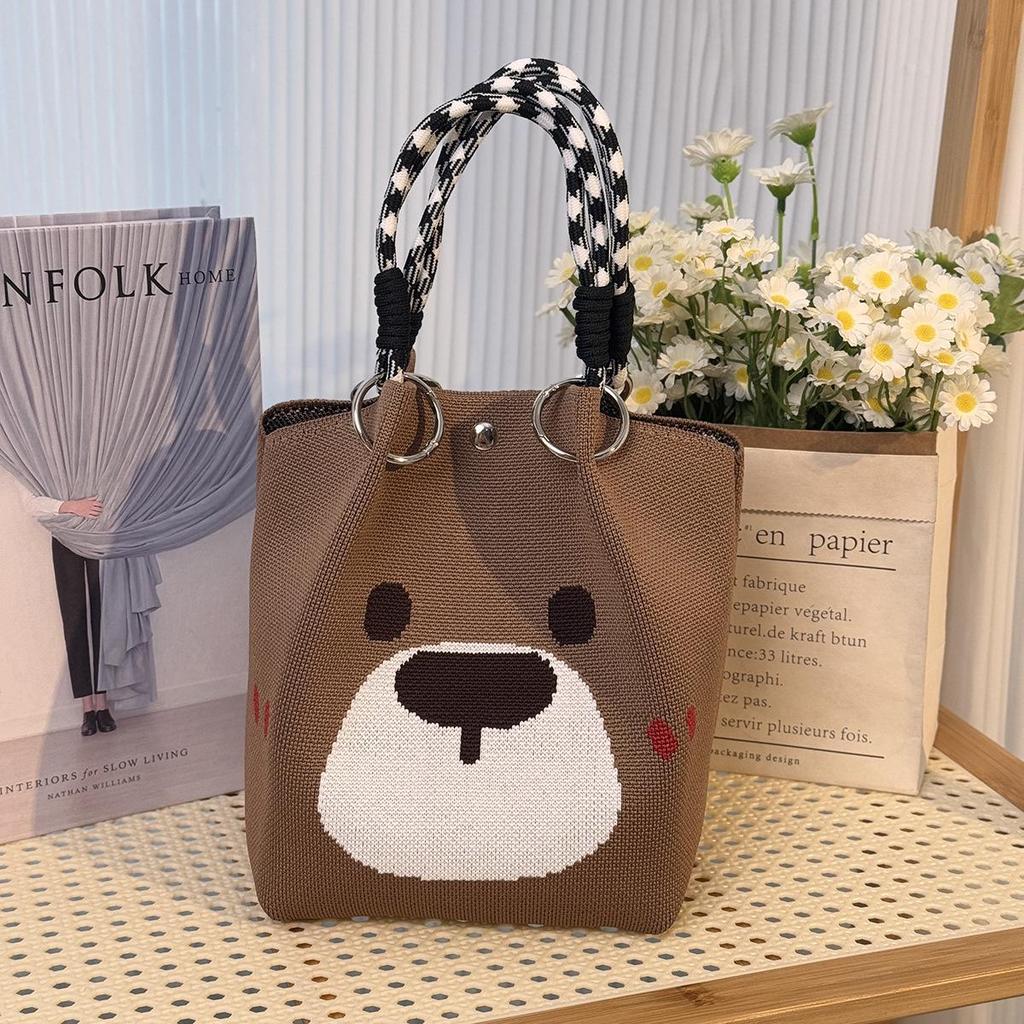 Southeast Asia Trendy Knitted Buckle Handbag - Large Capacity Commuter Tote