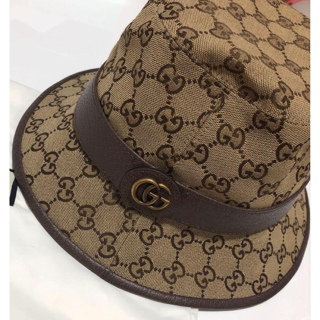 Used GUCCI GG canvas bucket hat brown size M