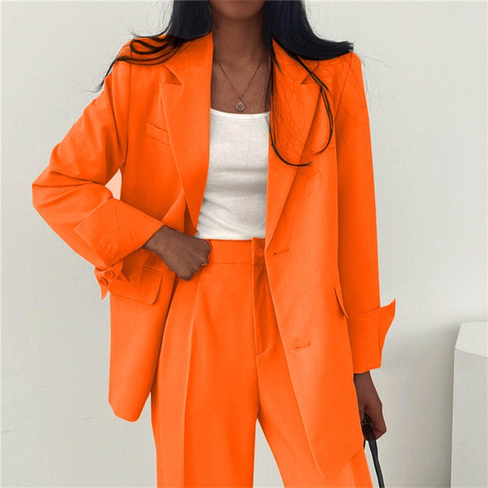 

Женская мода повседневная однотонная куртка с длинным рукавом и воротником на пуговицах, темпераментное пальто XL шафрановый