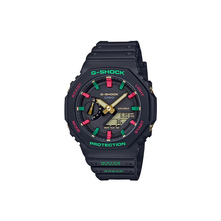 

CASIO Men Liquid Crystal/Analog Dual Display Series Black Watch GA-2100TH-1A GA-2100TH-1A Black