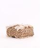 Samir Nasri Ruffled Bamboo Handle Tote Beige Women's Bag, (050)