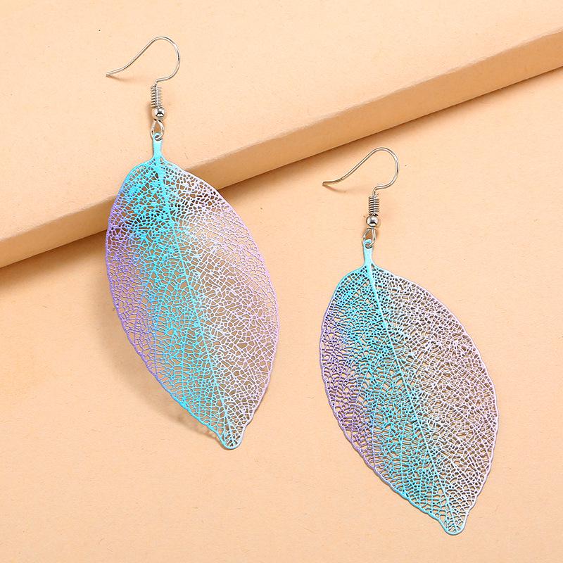 European & American Trendy Personalized Double-sided Round Earrings with Retro Painted Design