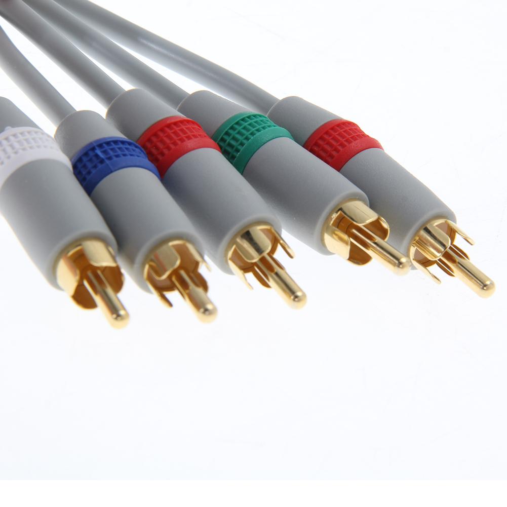 1080P Component Video Cable HDTV Audio Video AV 5RCA Cable Game Cable for Nintendo Wii Game Accessories